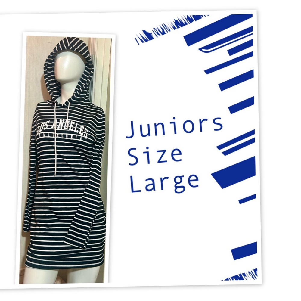 Striped Black and White Kids Hoodie